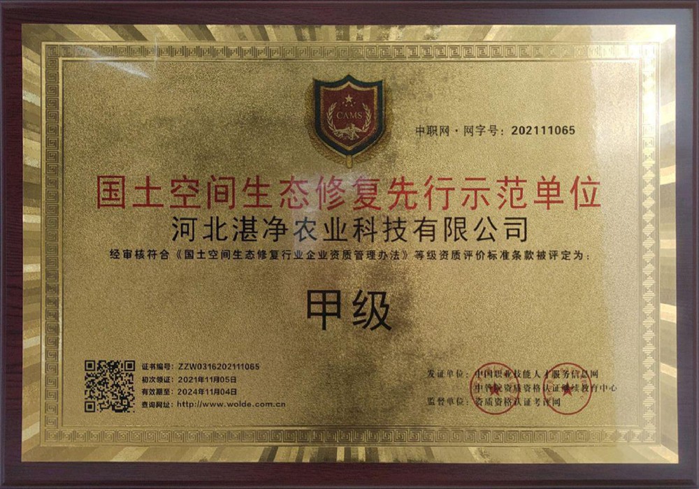 国土空间生态修复先行示范单位
